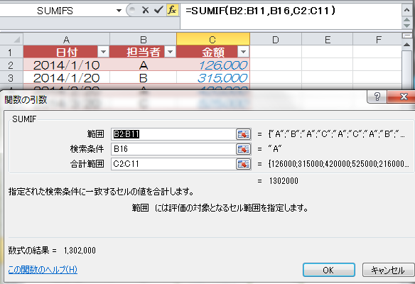 Excelのsumif関数の条件で 以上 未満 を指定する 税理士かわべのblog