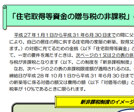 住宅取得等資金の贈与税の非課税のあらまし が掲載されました 税理士かわべのblog