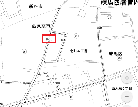 平成29年分_西東京市路線価図の一部
