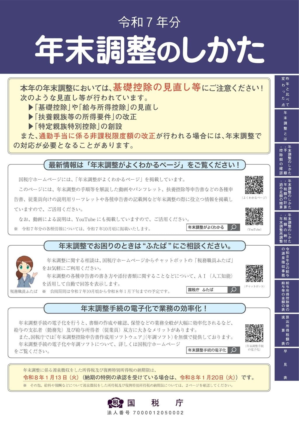 令和7年分-年末調整のしかた